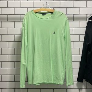 Men’s Green Nautical Long Sleeve T-shirt